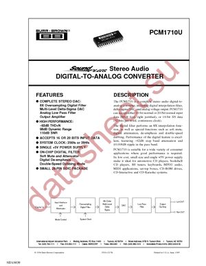 PCM1710U datasheet  